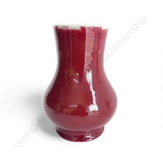 ORIENTAL RED GLAZED VASE H.270mm