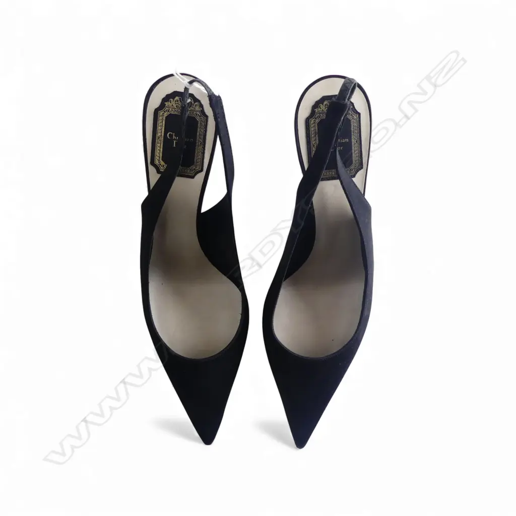 PR CHRISTIAN DIOR SLINGBACK HIGH HEELS, MADE IN ITALY, BOXED - VERY LIGHT WEAR TO TOES SZ 39 Image 1++