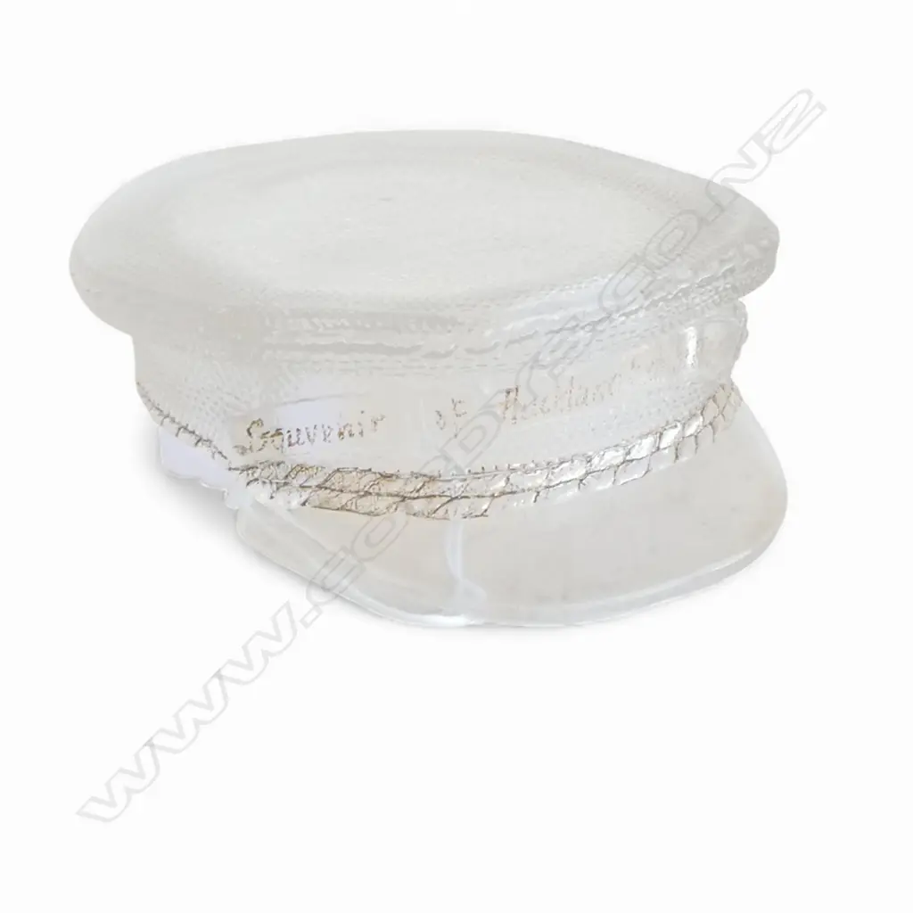 AUCKLAND EXHIBITION 1913-1914 GLASS CAP Exhibition Ware item. Gilt & engraved named. 'Elsie'. L.110mm Image 1++