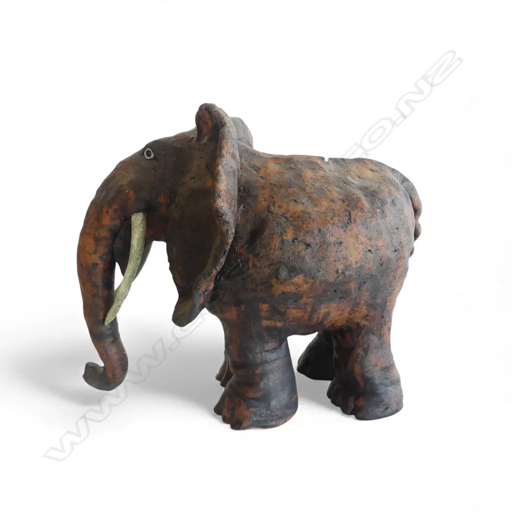NZ STUDIO POTTERY ELEPHANT H230MM Image 1++