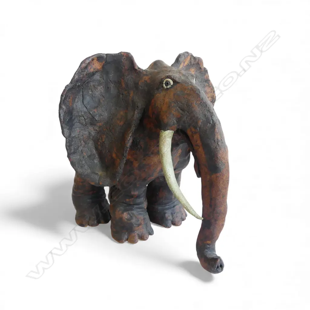 NZ STUDIO POTTERY ELEPHANT H230MM Image 1++
