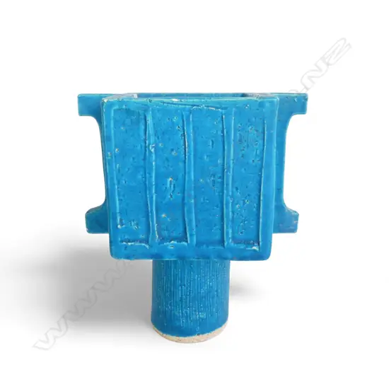 BRUTALIST MID CENTURY JAPANESE VASE, H.200mm, signed