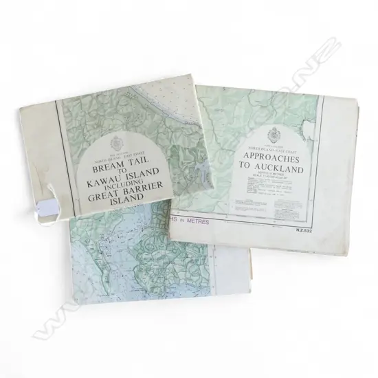 3 HYDROGRAPHIC SHEET MAPS; AUCKLAND APPROACHES