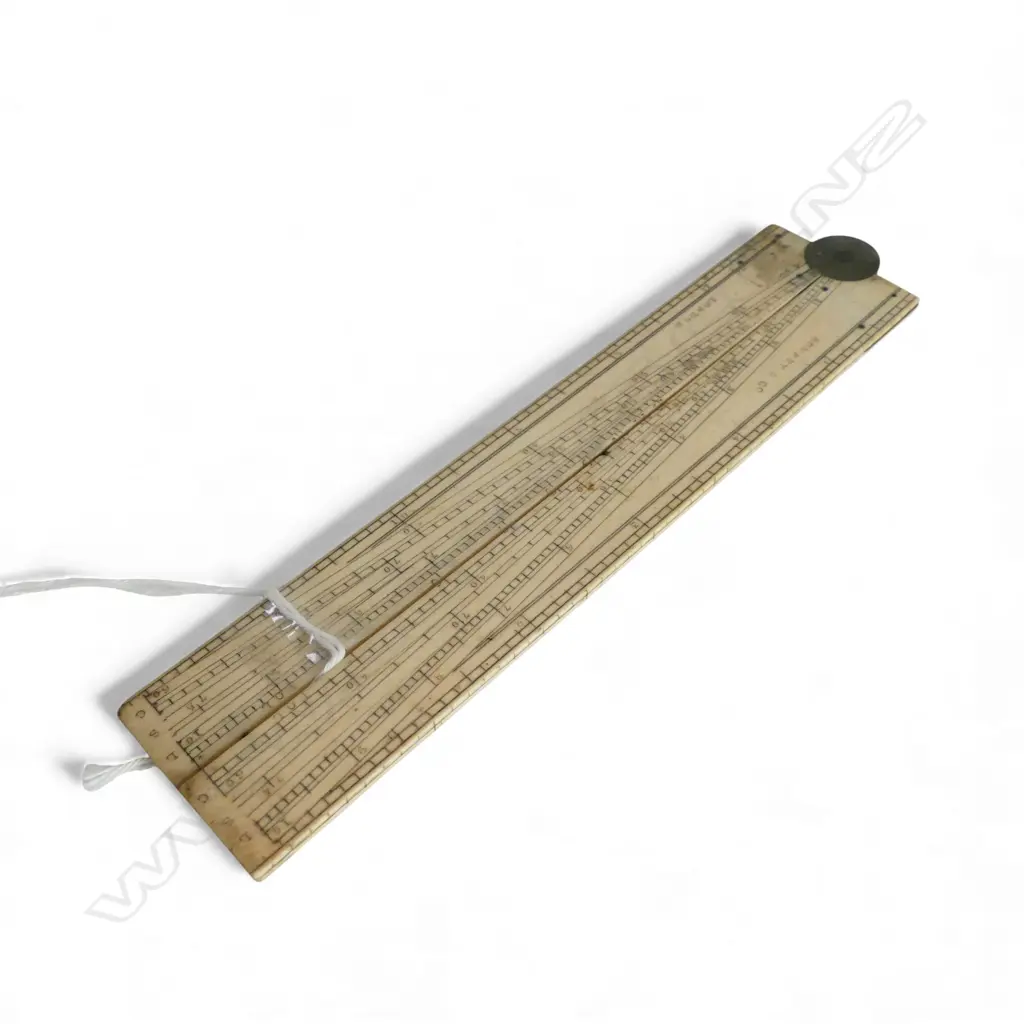 c.1900 Rowney & Co. ivory sector rule. Named. L.305mm extended Image 1++