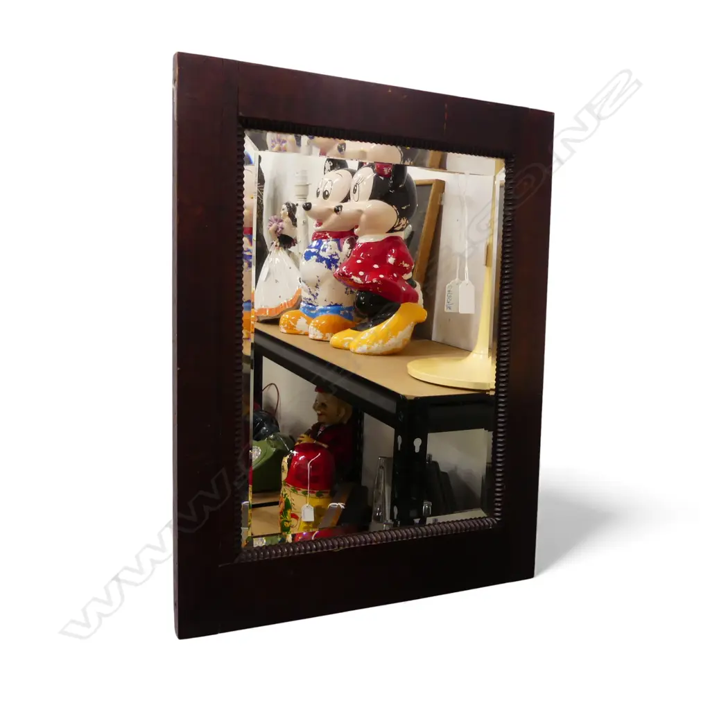 ANTIQUE MIRROR; WOODEN FRAME 530x410mm Image 1++