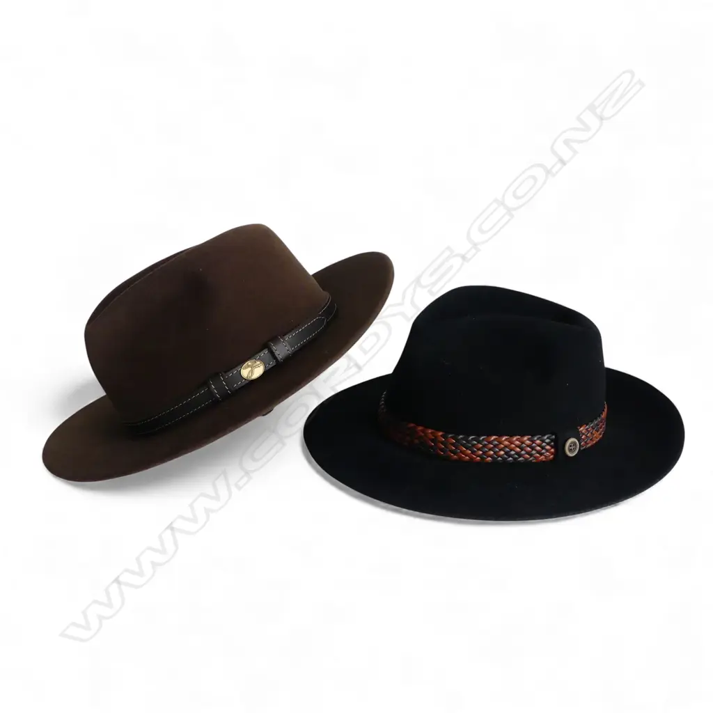 2 FELT HATS SIZE 60 & 61 IN STETSON BOX Image 1++