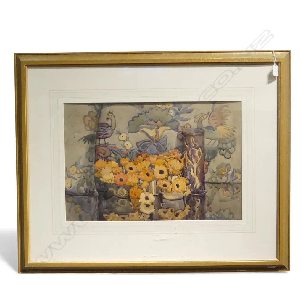 JEAN MCKAY, FLORAL STILL LIFE, W/C, 360x540mm Image 1++