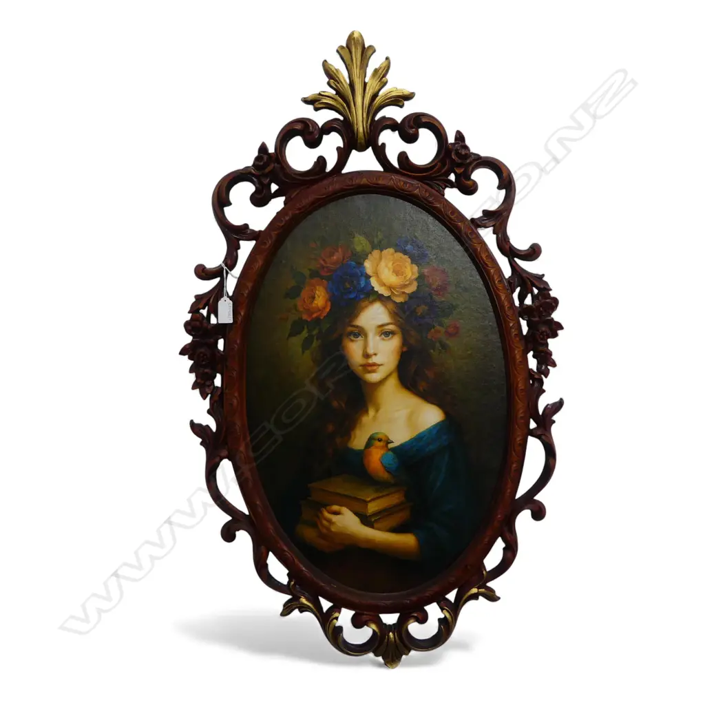 MODERN PORTRAIT PRINT ON OVAL CANVAS BOARD, 565x365mm Image 1++