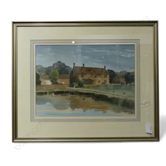 A.H. BRIDGMAN, EUROPEAN COUNTRY SIDE SCENE, W/C, SIGNED & DATED '88, 275x380mm