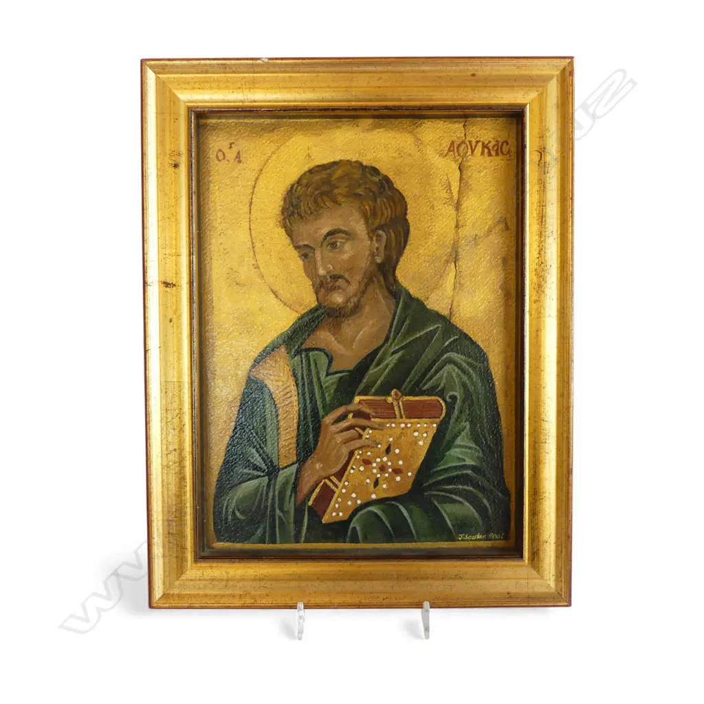 JUDI SOUTAR 'ST LUKE' ACRYLIC ON BOARD 2001 255x185mm Image 1++