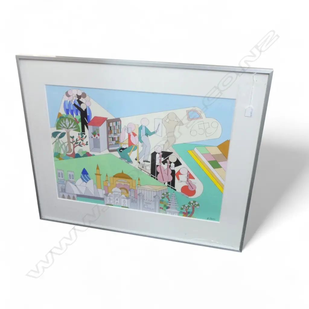 JOHN R. GOODEY, PORTRAIT OF THE LIFE OF CHARLES ROSE & PETER BROWN, ACRYLIC ON BOARD 490x690mm, SIGNED glass broken Image 1++