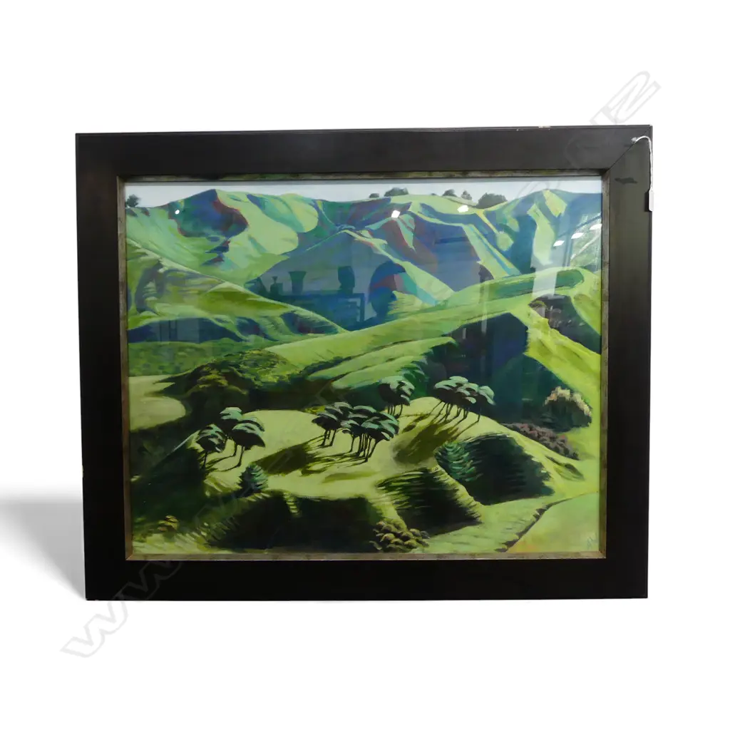 ANNE WASMUTH 'MORNING, BABYLON COAST, NORTH OF DARGAVILLE' ACRYLIC ON BOARD, 2006 595x750mm Image 1++