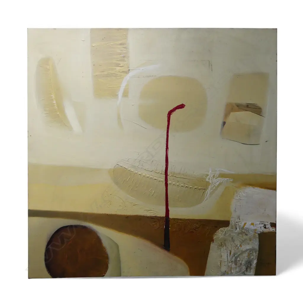 KARL AMUNDSEN 'HOME LAND I' ACRYLIC ON CANVAS 910x910mm SIGNED & DATED 2003 Image 1++