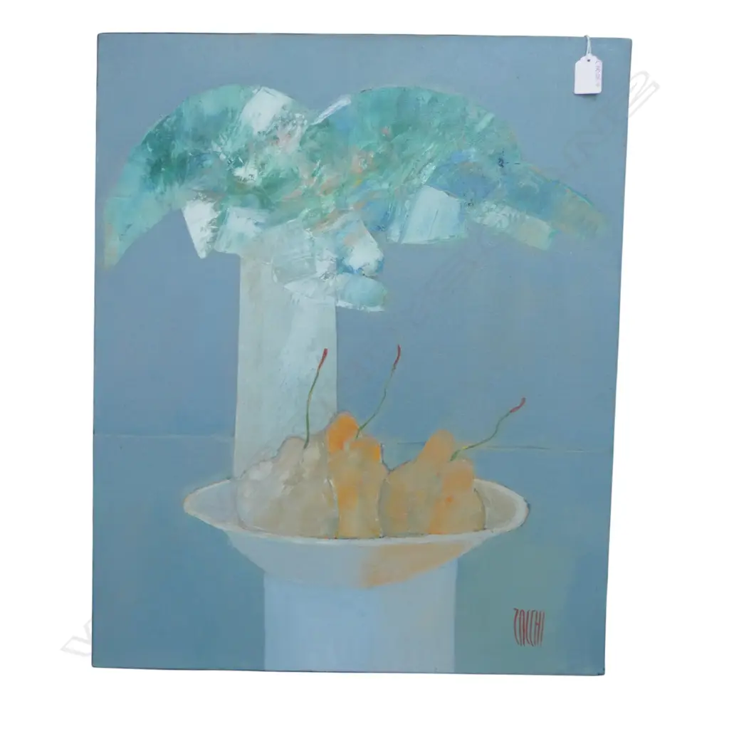 JEAN-MARIE ZACCHI, STILL LIFE, IT IS NOW THAT THE DREAM IS STARTING, OIL ON CANVAS, 610x550mm Image 1++