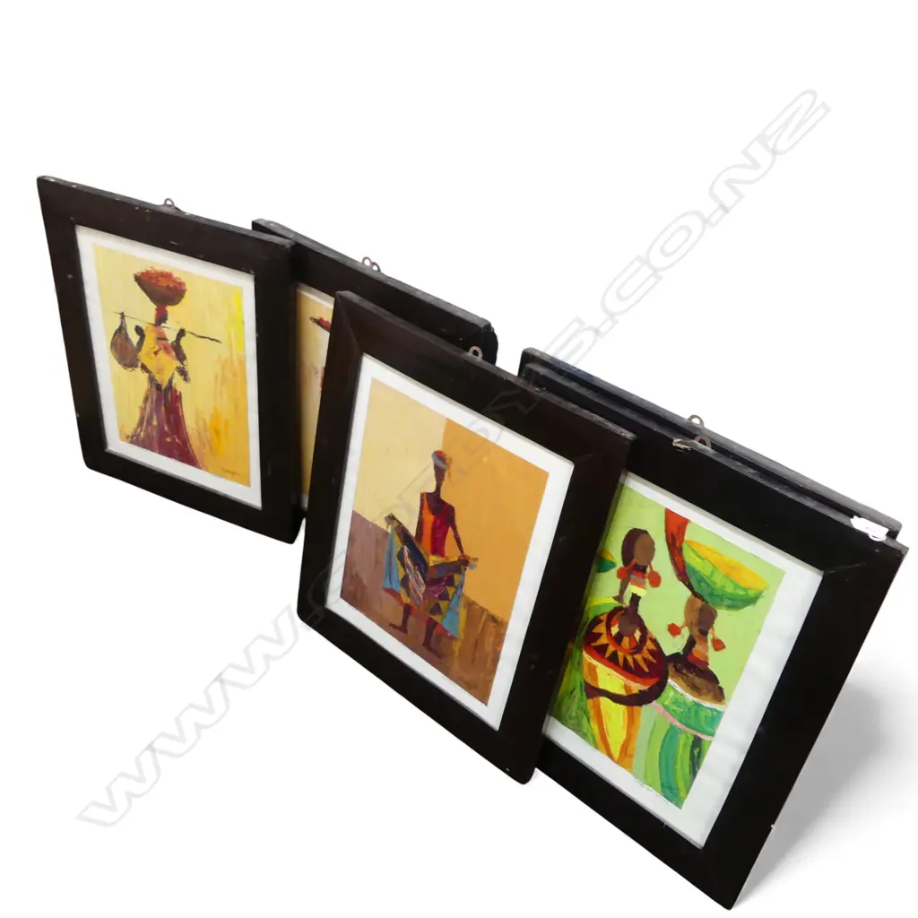 6 AFRICAN OIL ON PAPERS by BAYO OGUNDELE 480x380mm Image 1++