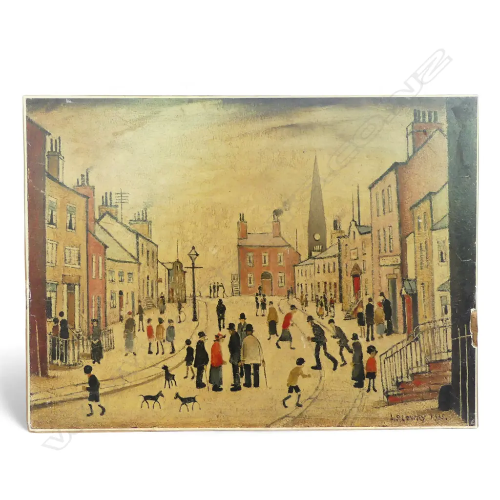 L.S. LOWRY, PRINT ON BOARD 385x515mm (FAULTS) Image 1++