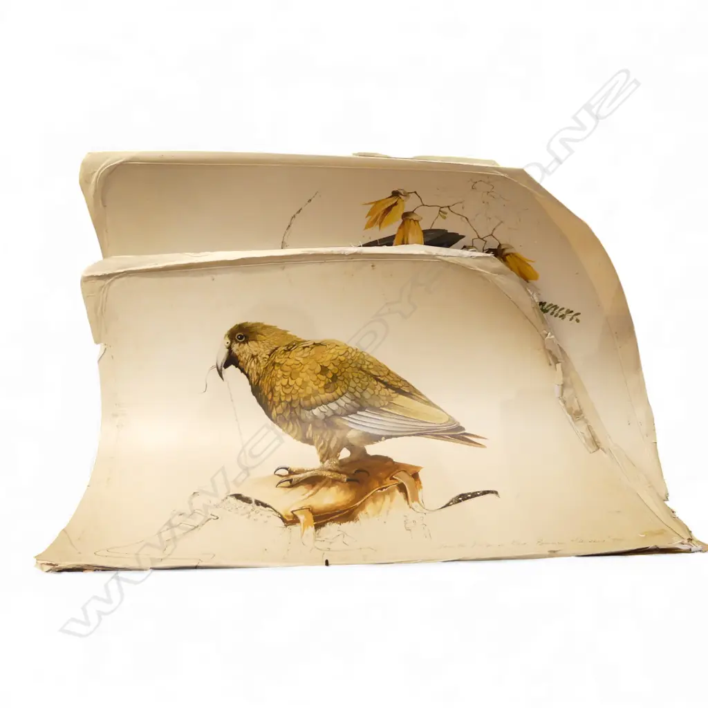 3 LG BRUCE HARVEY NZ NATIVE BIRD ART PRINTS ON CANVAS ON BOARD; 2x KEA, 1x TUI 850x1200mm Image 1++