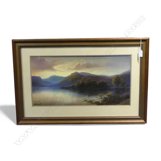 N.D. CORNELL, RIVER SCENE, PASTEL? 265x510mm