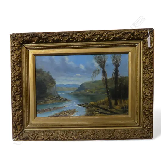 OIL ON BOARD NZ SCENE 515X394MM