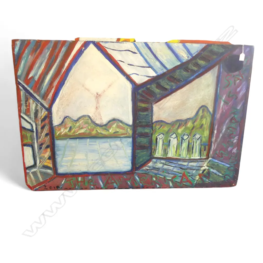 LEE FELTHAM, THE AMERICAN WOMEN, ACRYLIC ON BOARD (ONE CORNER DAMAGED) , 800 X 1200MM provenance below Image 1++