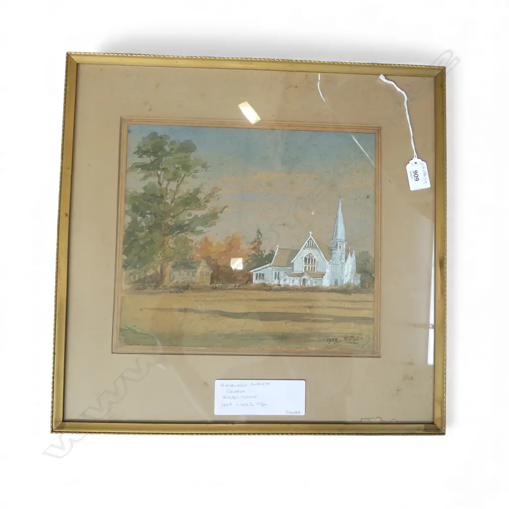 W/C HAVELOCK NORTH CHURCH H422 W435MM SIGNED W H RUSH Image 1++