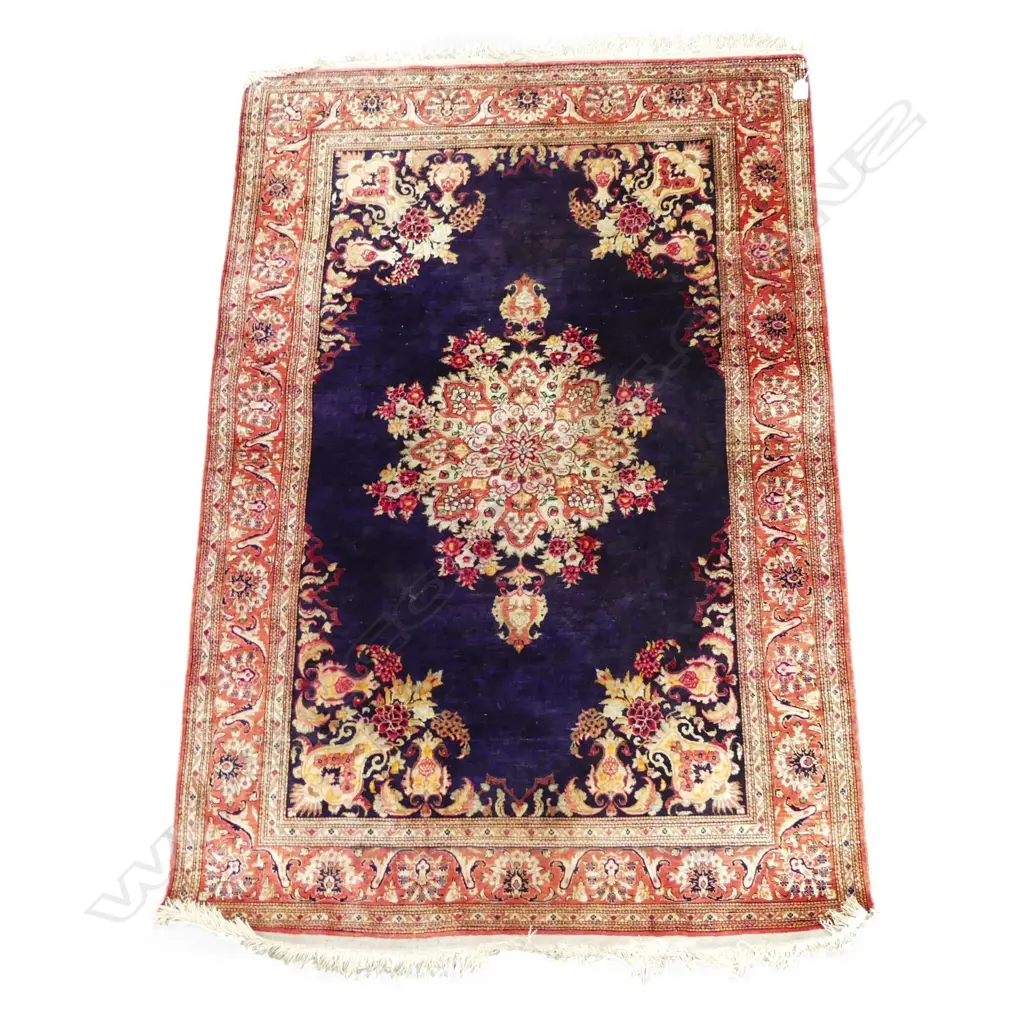 HAND KNOTTED SILK PILE RUG 1500x1050mm Image 1++