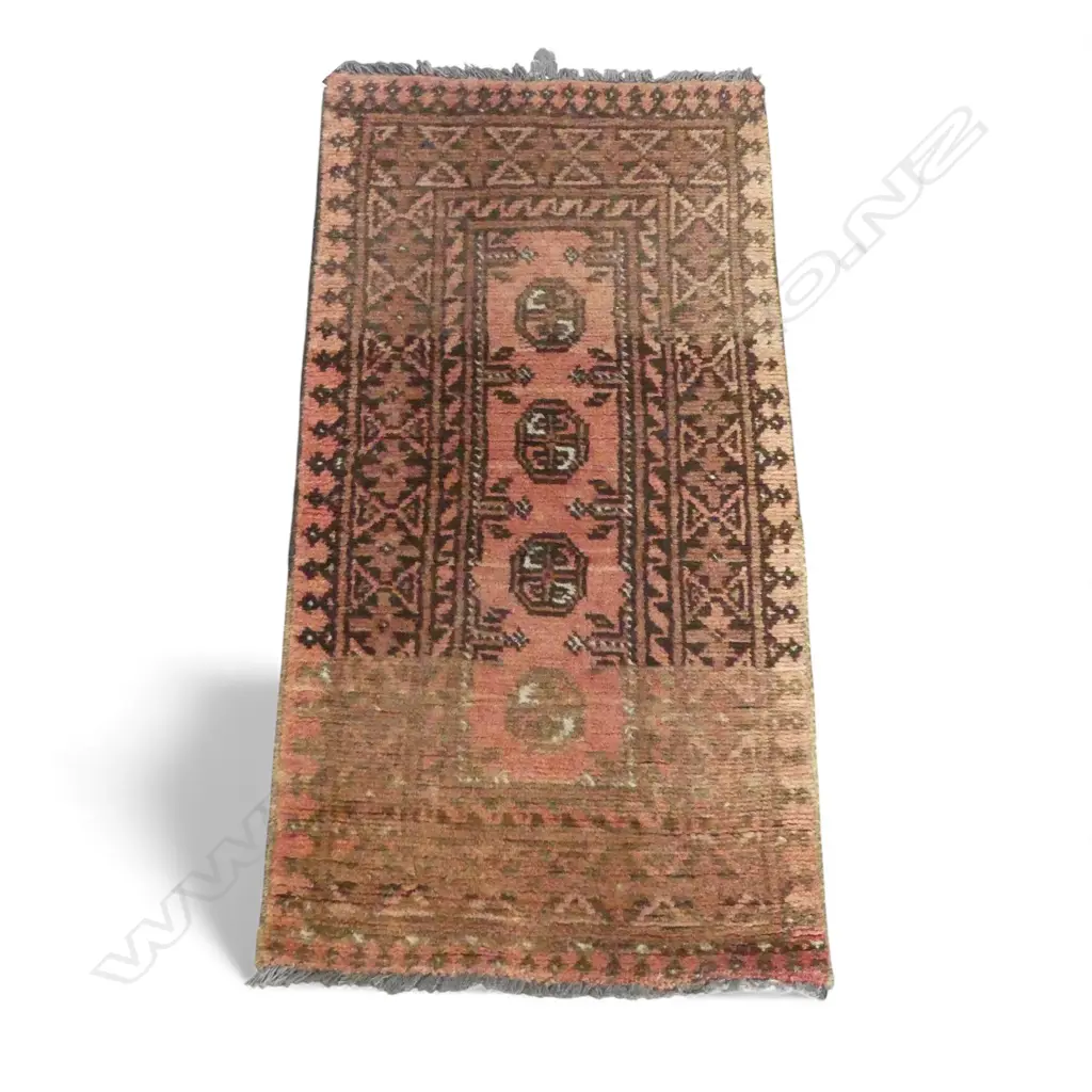 HAND KNOTTED ALL WOOL RUG 920x520mm Image 1++