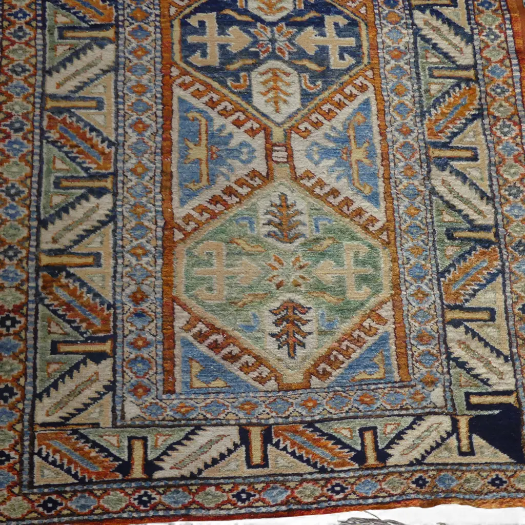 HAND KNOTTED ALL WOOL RUNNER 2160x870mm Image 1++