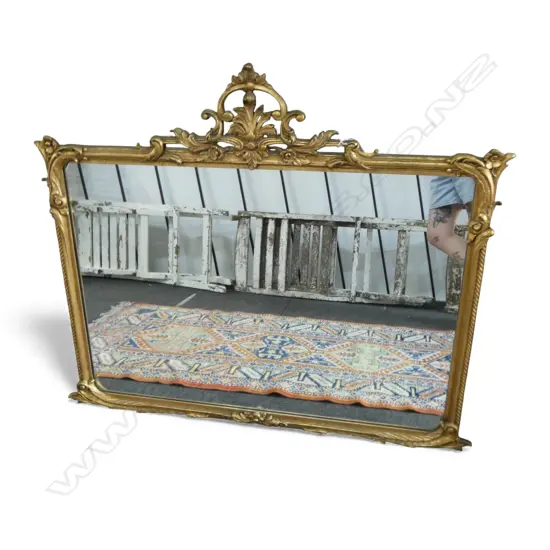 METAL GILT FRAMED MIRROR 1030x645mm