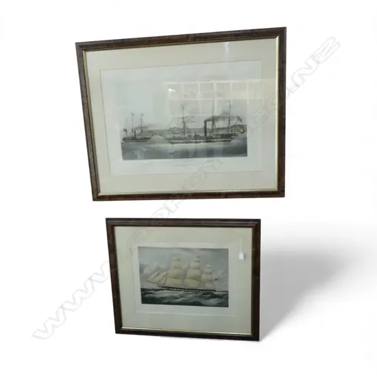 2 SAIL BOAT PRINTS; THE BETTY DARLING 390x515mm, GENERAL STEAM NAVIGATION COMPANY 490x720mm FOXING 