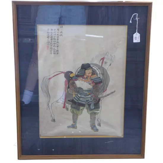 WATERCOLOUR PAINTING OF SAMURAI DAIMYO SASSA NARIMASA 1536~1588 H610MM