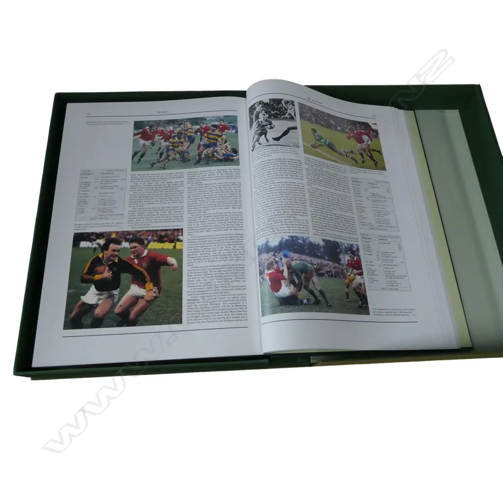 CASED COFFEE TABLE BOOK  VISITORS INTERNATIONAL RUGBY TEAMS IN NZ L570MM Image 1++