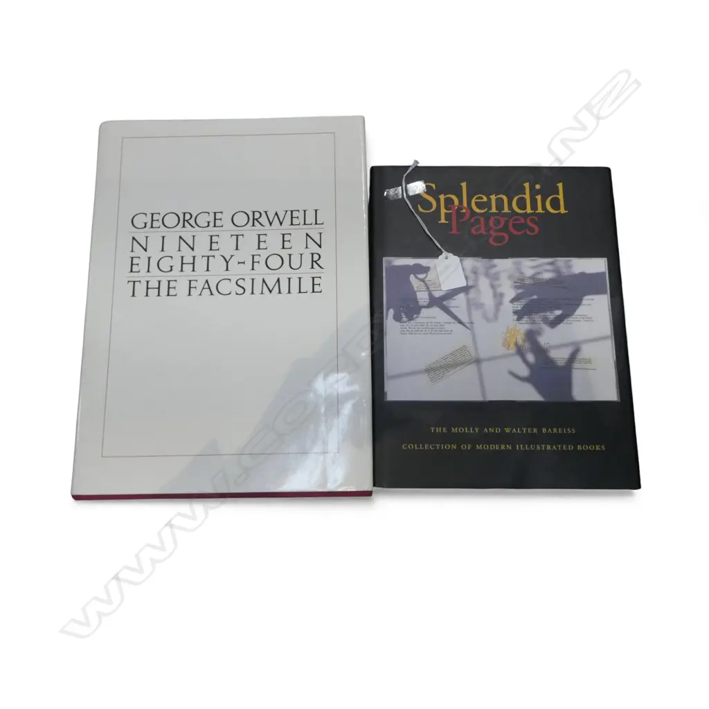 2 BOOKS; GEORGE ORWELL 1984 THE FACSIMILE, 'SPLENDID PAGES' THE MOLLY & WALTER BAREISS COLLECTION Image 1++