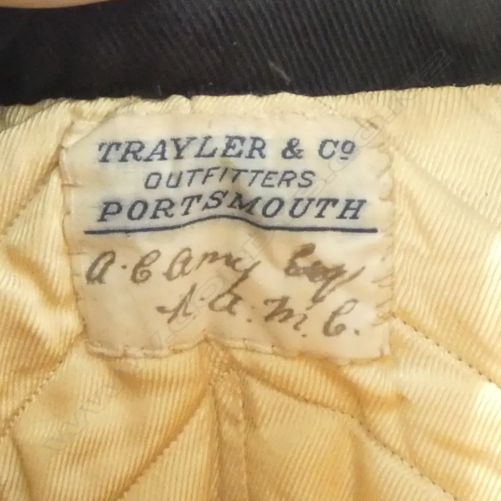 WWI MILITARY DRESS UNIFORM (ROYAL ARMY MEDICAL CORPS) JACKET/TROUSERS, 3 PRS EPAULETTES, CAP, ASST. BELTS  & 2 SUIT CASE Image 1++