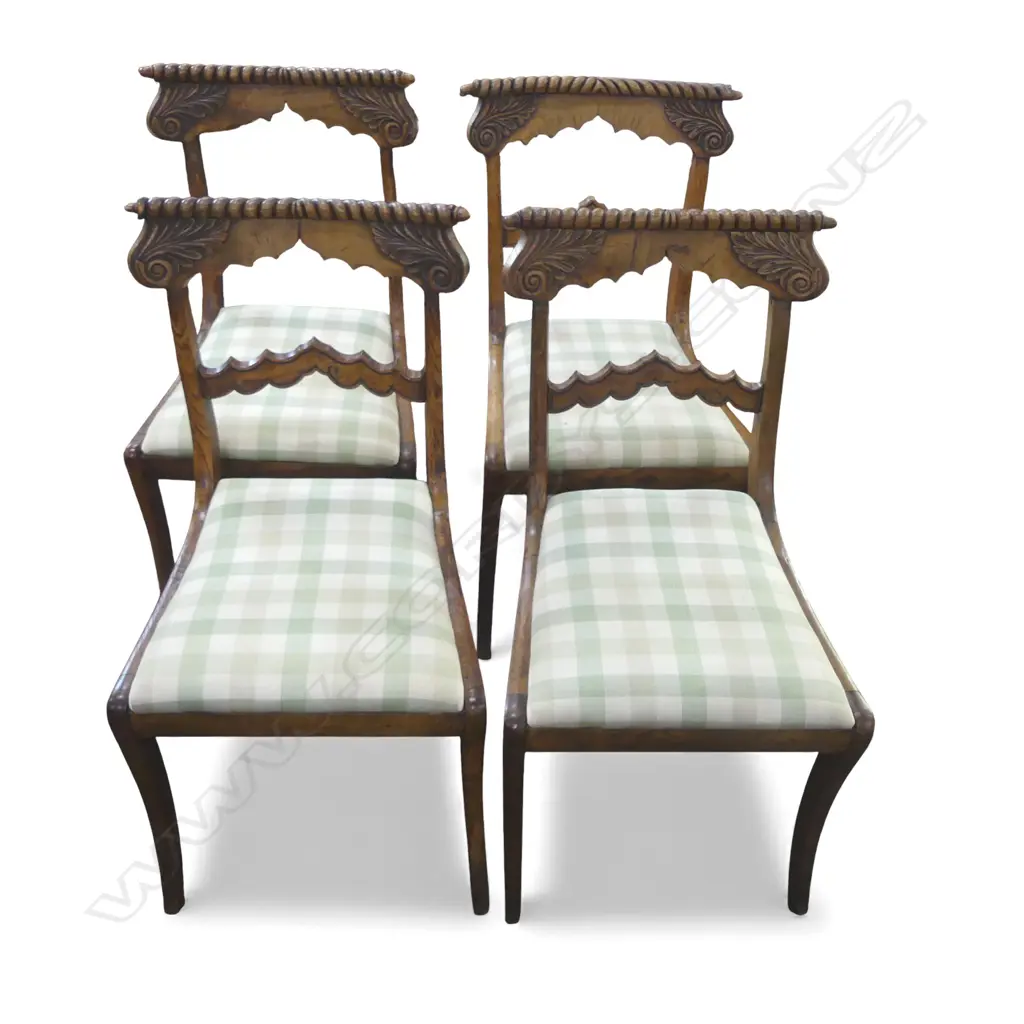 4 REGENCY OAK DINING CHAIRS Image 1++