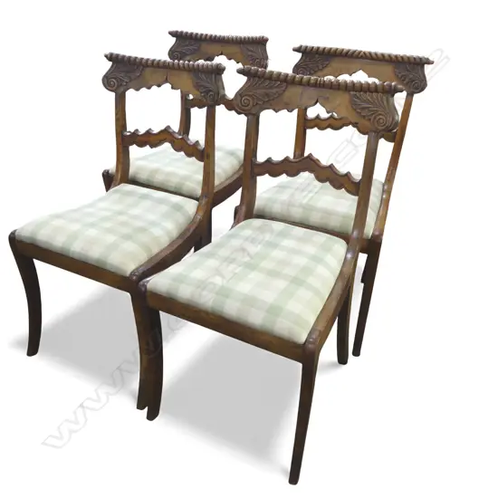 4 REGENCY OAK DINING CHAIRS