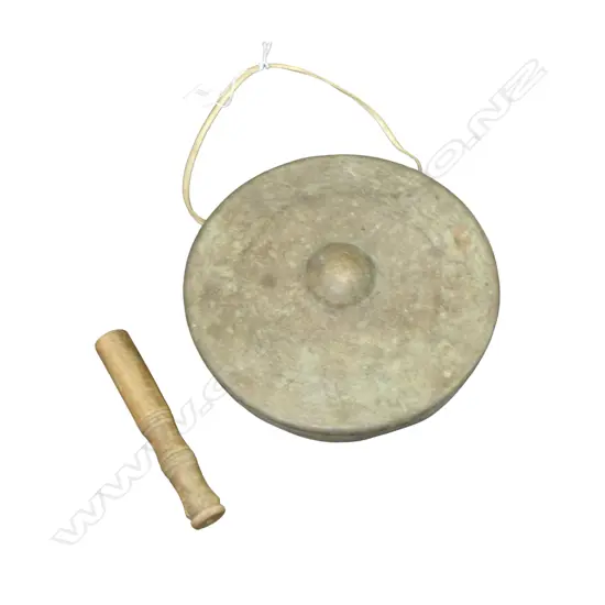 ORIENTAL BRONZED METAL GONG 260mm dia