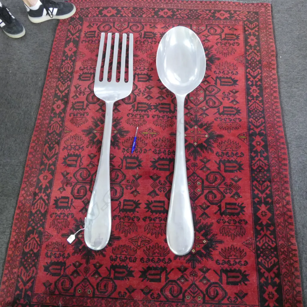  ALUMINIUM FORK & SPOON H.1180mm Image 1++