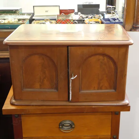 ANTIQUE 4 DRAWER MAHOGANY CUTLERY CANTEEN (empty) 560x375x300mm