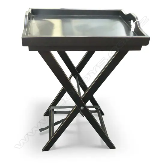 BLACK LACQUER TRAY TABLE W.510mm
