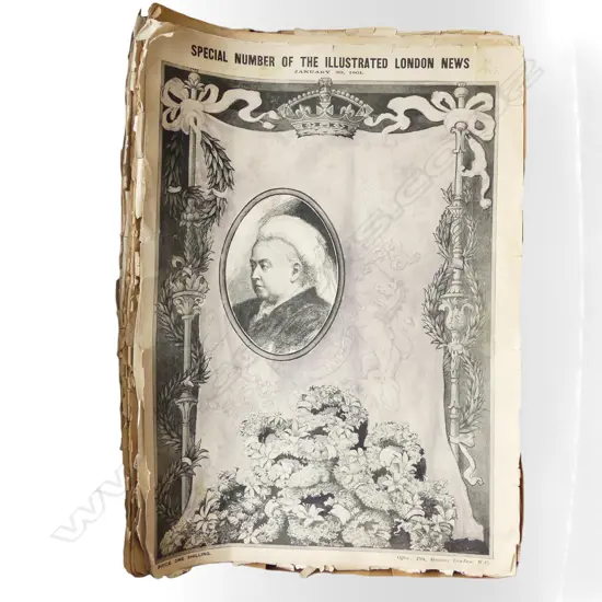 1901 DEATH OF QUEEN VICTORIA & 1910 QUEEN EDWARD LONDON NEWS DAILY GRAPHIC ETC NEWSPAPERS, L.420MM 