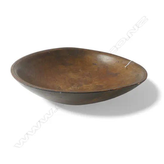 ANTIQUE WOODEN BOWL 415mm old borer
