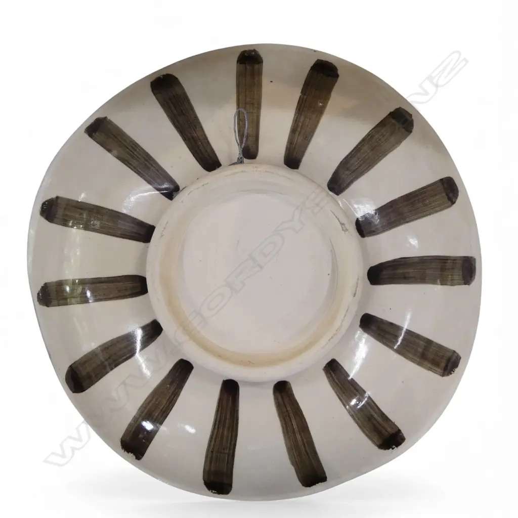 STUDIO POTTERY CHARGER, SIGNED 470mm dia Image 1++