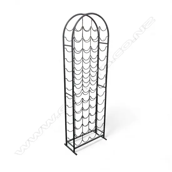 BLACK METAL WINE RACK STAND 460x170x1430mm