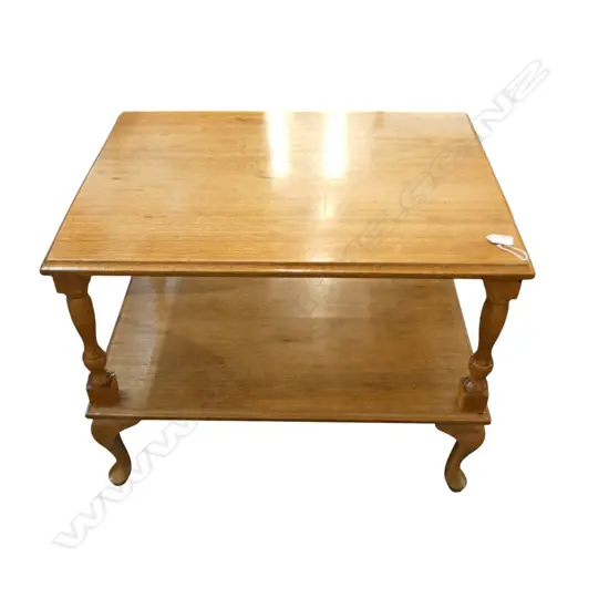 2 TIER WOODEN SIDE TABLE W.690mm