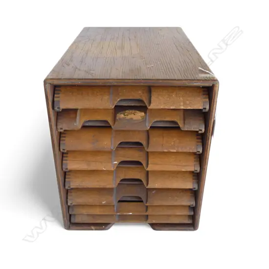 VINTAGE WOODEN FILING CABINET 275x445x325mm