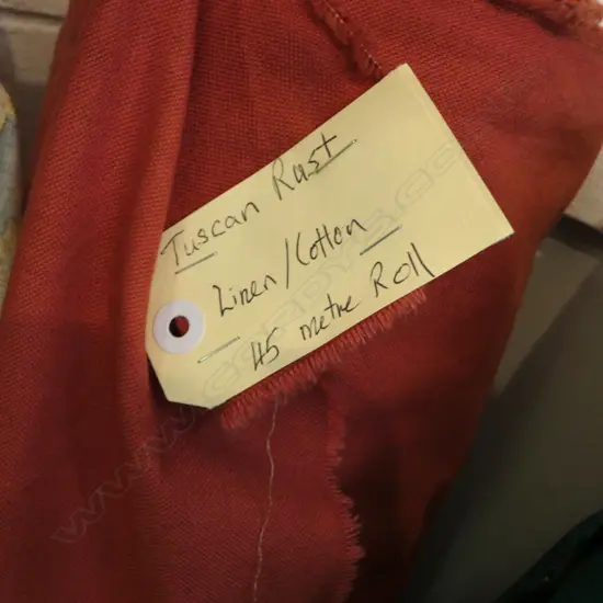 FABRIC BOLT: 'TUSCAN RUST' LINEN / COTTON 45m