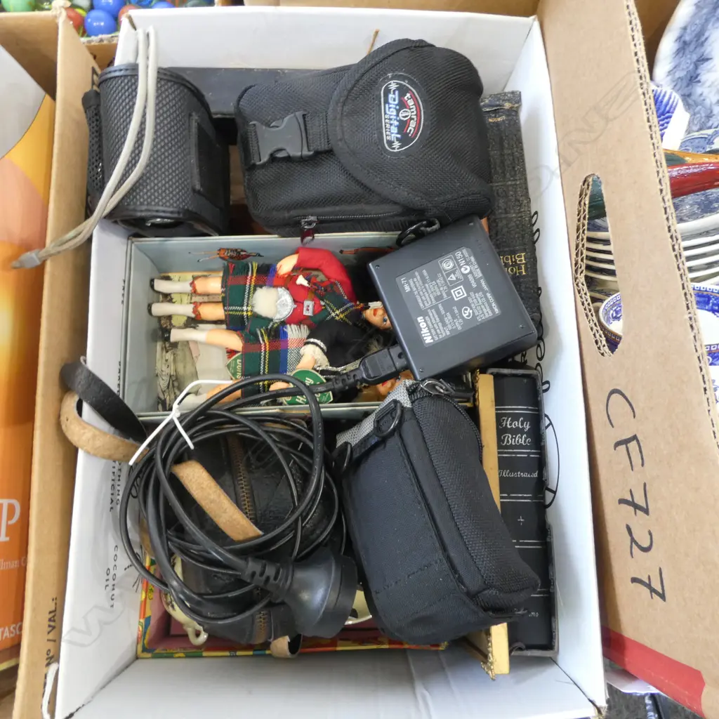 CAMERAS, OLD BIBLES, CHILDS TEA SET ETC Image 1++