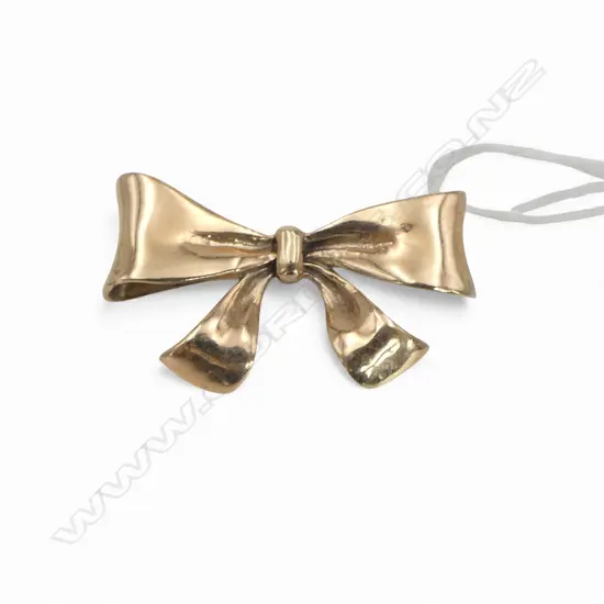 9ct GOLD BOW BROOCH 4.4gms