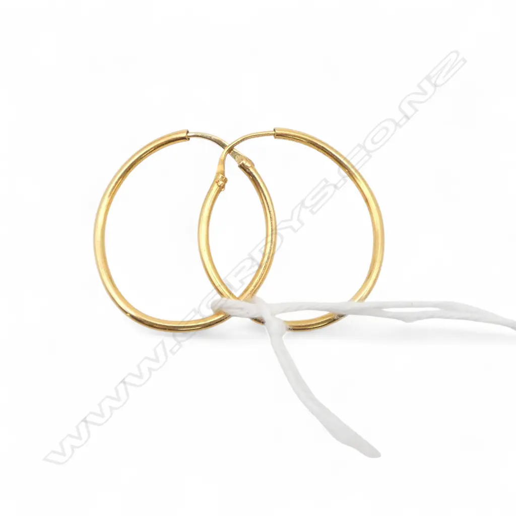 24CT GOLD HOOP EARRINGS 2gms Image 1++